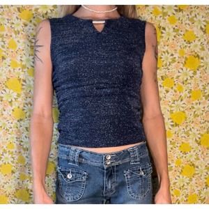 Women’s Shimy Shake Sparkley Cut Out Tank Top